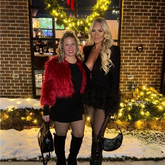 Black raisa Feathered Mini romper - Picture 4 of 5